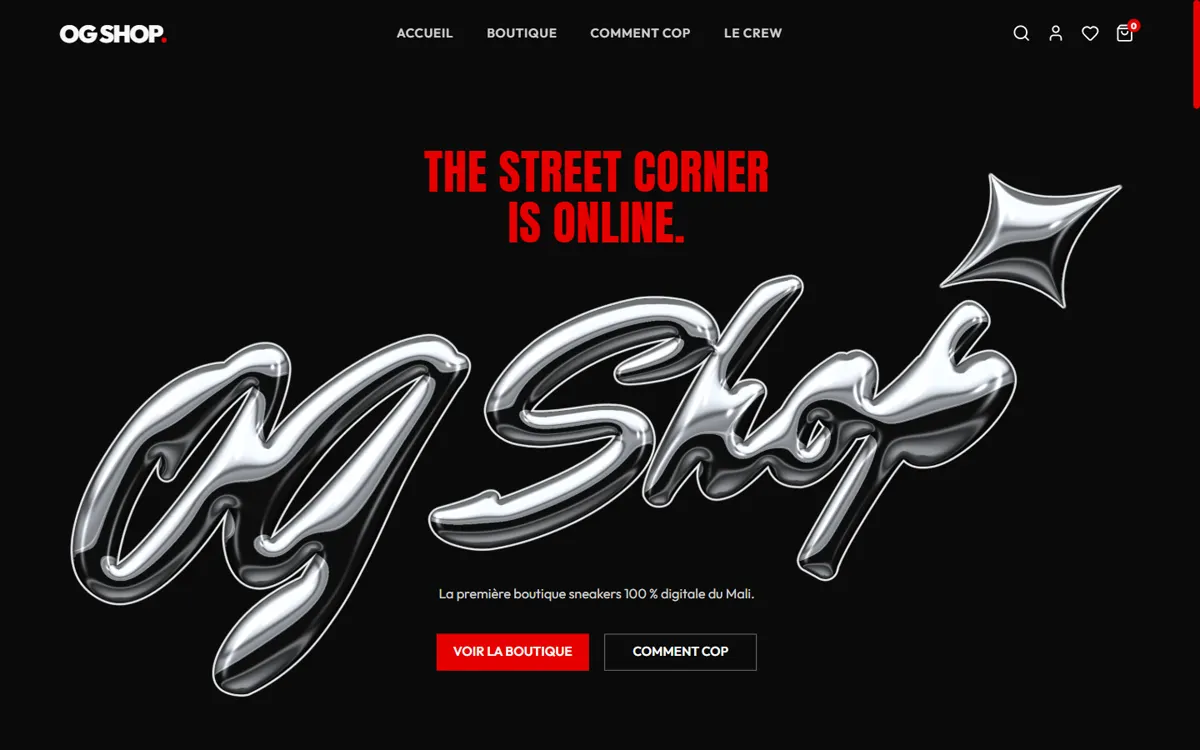 Aperçu du site OG Shop